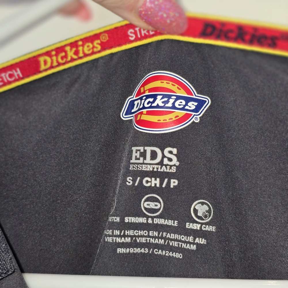 Dickies Women's V-Neck Scrub Top - Dark Gray Size Small - Picture 5 of 9